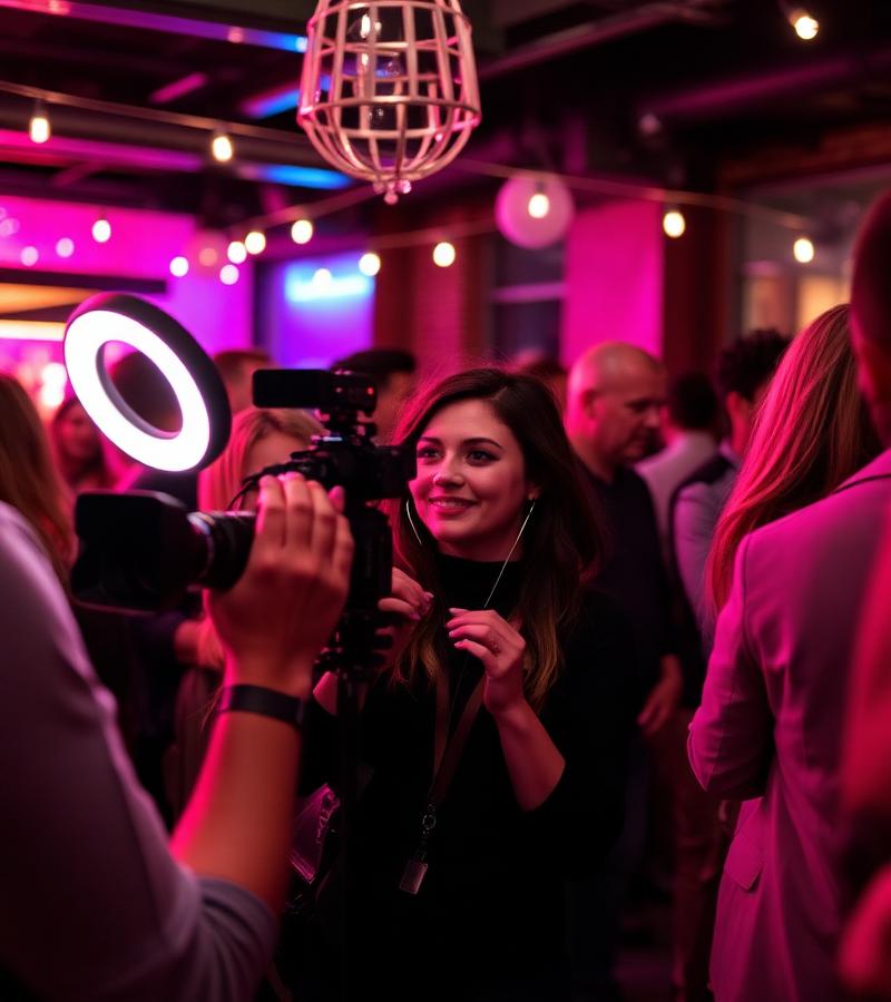 Content creator at event