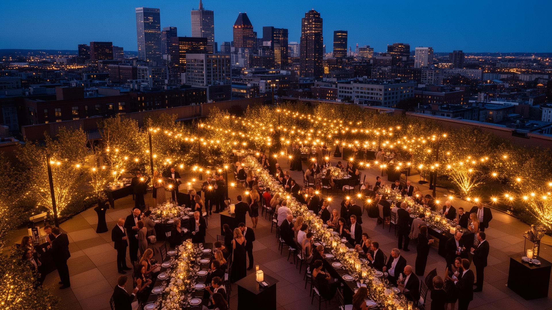Philadelphia event with city skyline